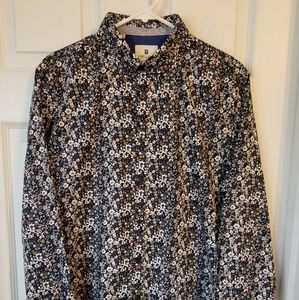 Mens Steel & Jelly Floral Button Up Shirt Size L